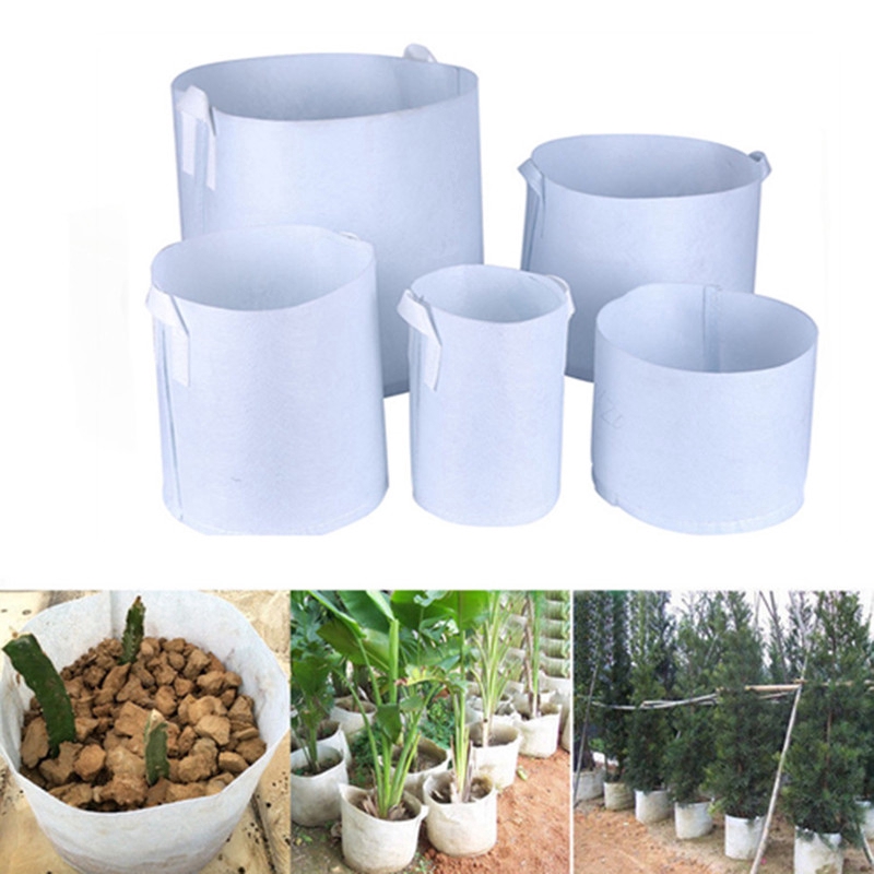 ✬Star✩5 Size Round Fabric Pots Plant Pouch Root Container Grow Bag Aeration Container For Garden