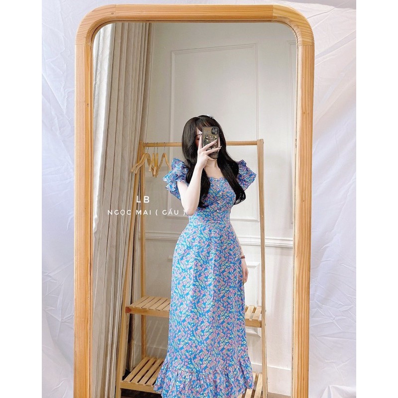 Đầm maxi hoa cánh tiên đuôi cá