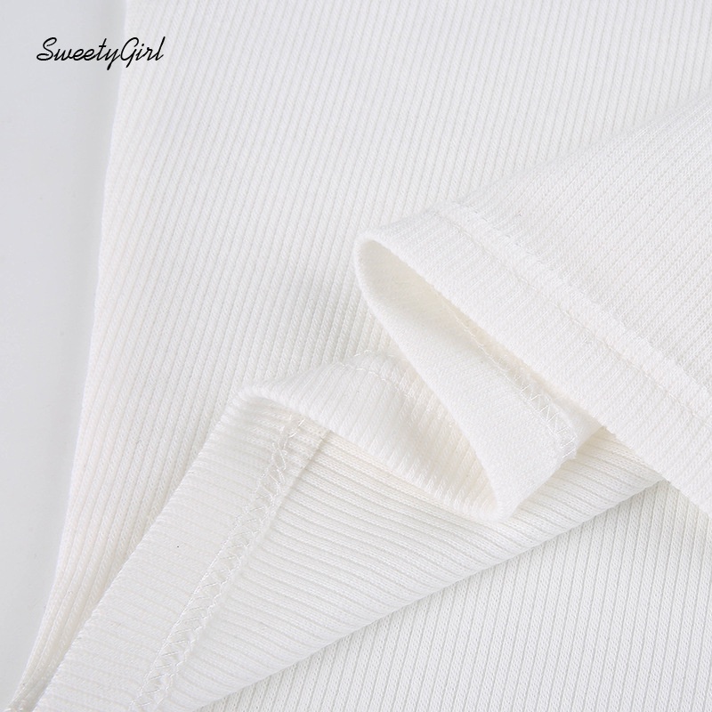 Áo tank top cổ tròn ôm dáng in chữ đơn giản dành cho nữ