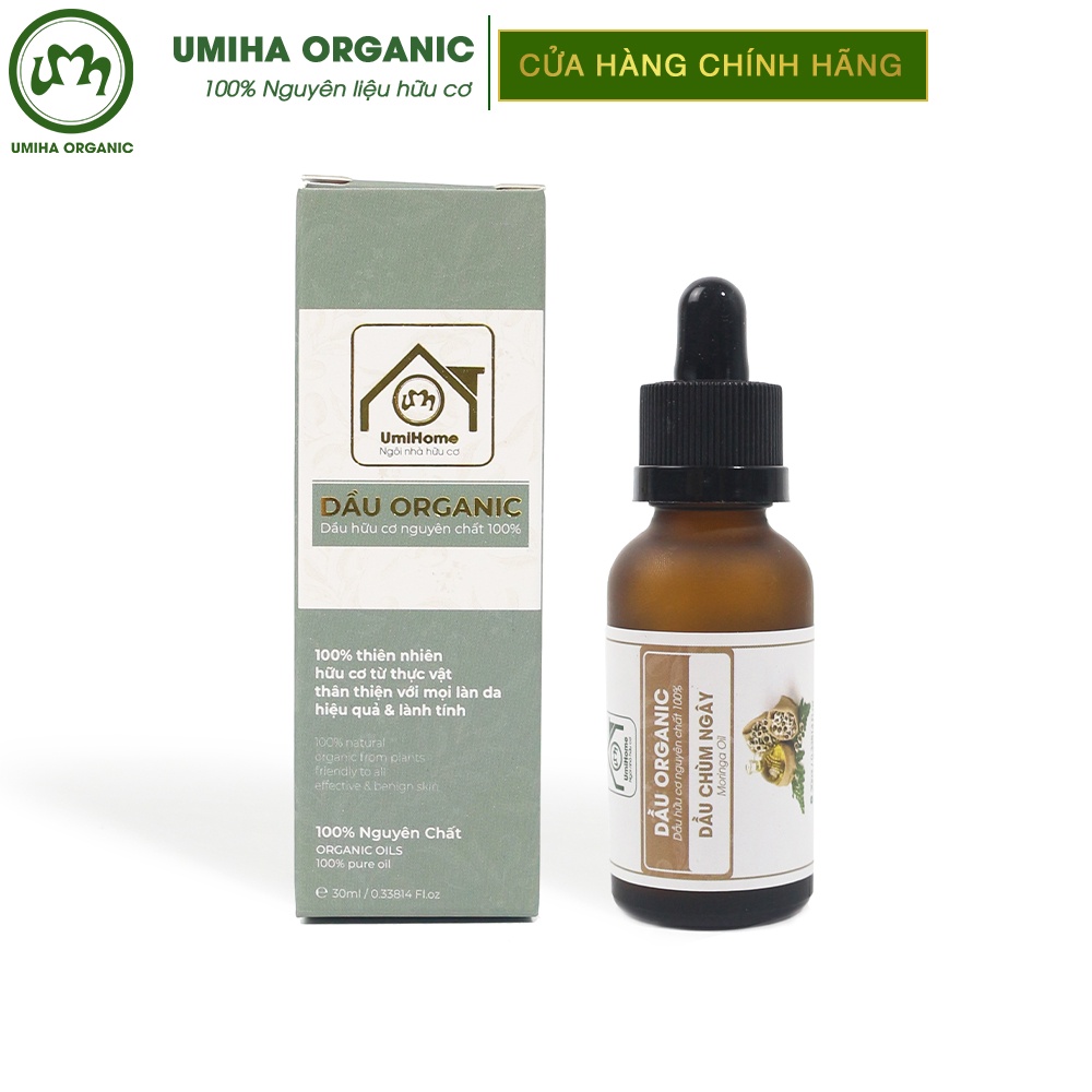 Dầu Chùm Ngây nguyên chất UMIHA| 30ml dưỡng da, làm chậm quá trình lão hóa, giảm mụn sẹo, dưỡng tóc, ngừa mụn
