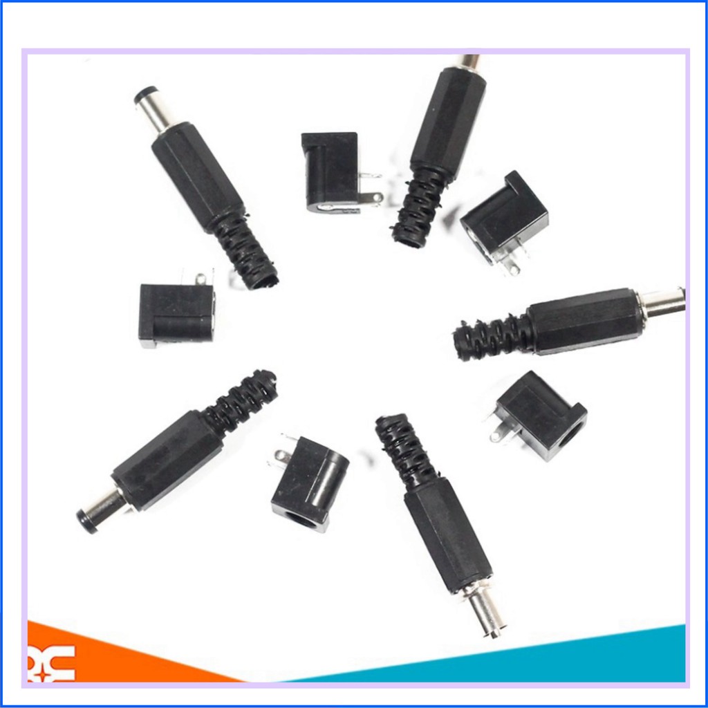 Bộ 10 Jack DC 5.5x2.1mm ( 5 Jack đực- 5 Jack cái )