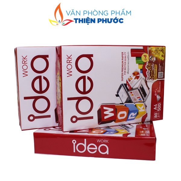 Giấy A4 Idea 80gsm dày 500 tờ nhập khẩu Thái Lan THIỆN PHƯỚC