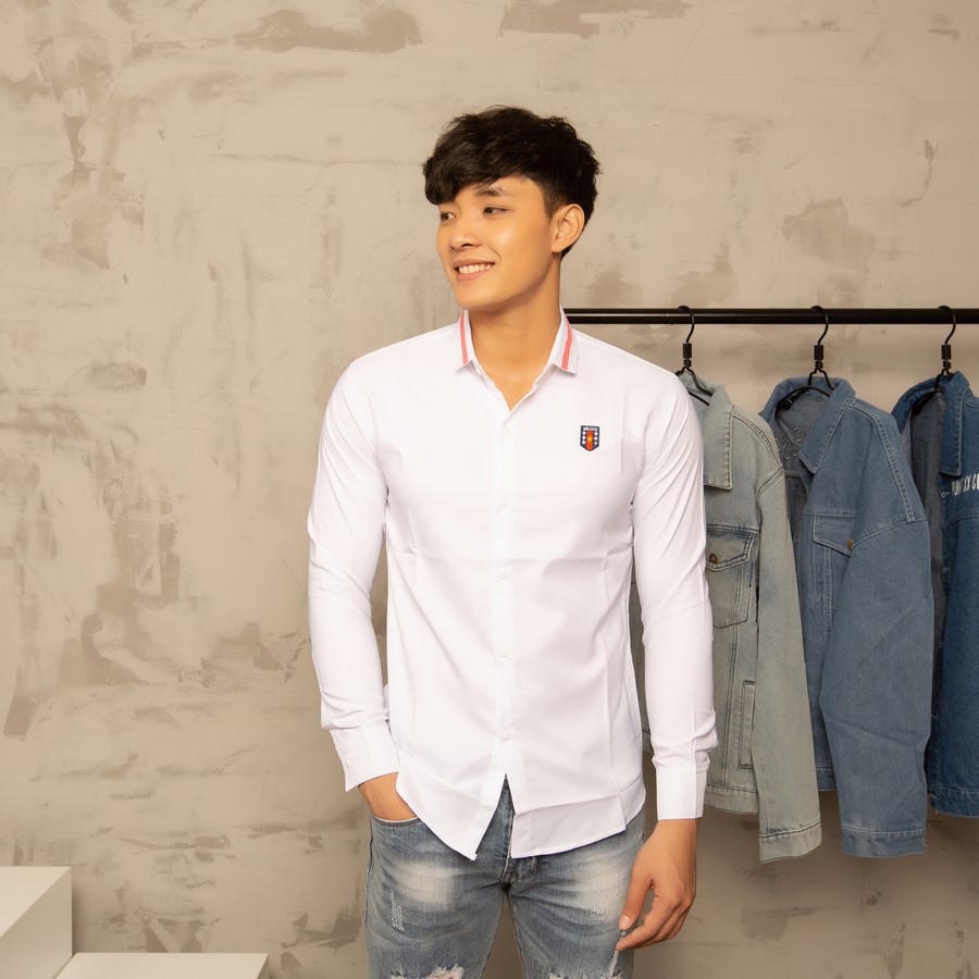 Áo sơ mi nam trắng tay dài vải mịn đẹp A403 MĐ | BigBuy360 - bigbuy360.vn