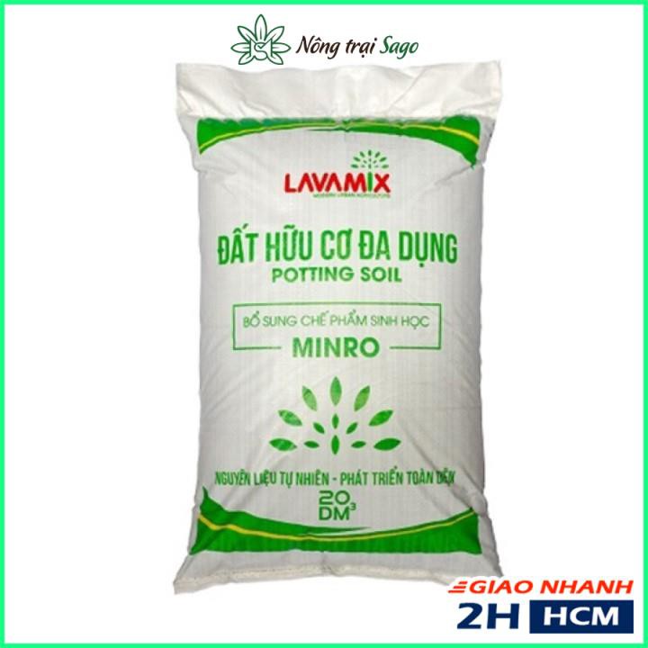 [Mã LIFE2410K giảm 10K đơn 20K] Đất Sạch Hữu Cơ Đa Dụng Lavamix Trồng Rau, Hoa Kiểng - Bao 20dm3 (9-10Kg)