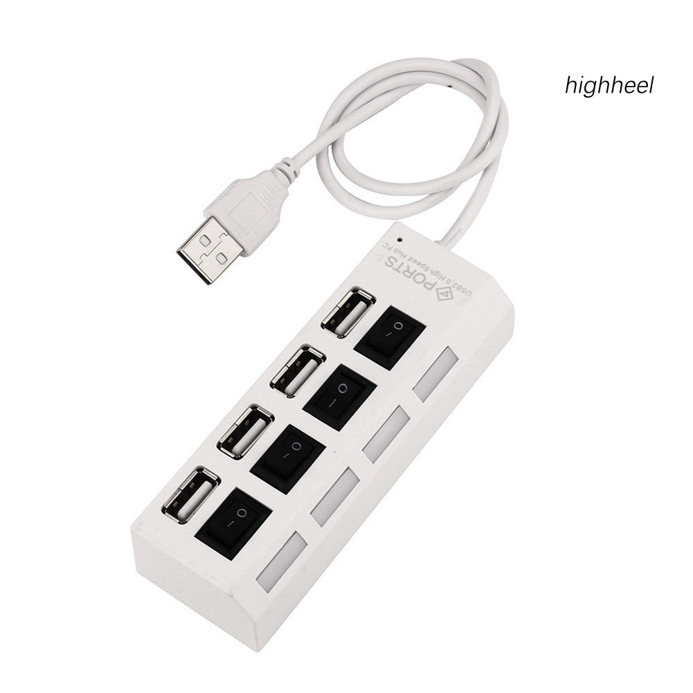 Hub Chia 4 Cổng Usb 2.0 Tốc Độ Cao Có Công Tắc On / Off Cho Máy Tính / Laptop | BigBuy360 - bigbuy360.vn