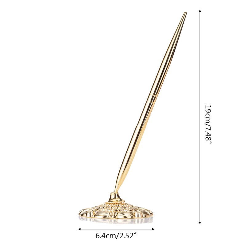 Giá Đỡ Bút Bi Bằng Kim Loại Phong Cách Retro Tiện Dụng Cho Văn Phòng / Tiệc Cưới