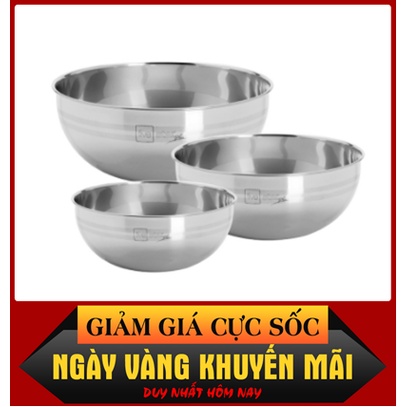 Bộ tô trộn Inox 304 FIVESTAR 3 món xuất Nhật (kt 14cm x 20cm x 26cm) - 0017