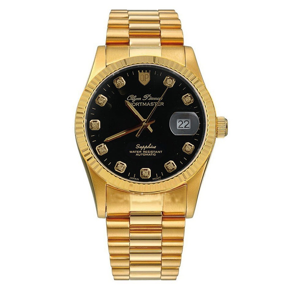 Đồng Hồ Cơ Nam Olym Pianus OP89322 AGK ĐEN Nam Máy Cơ Chính Hãng