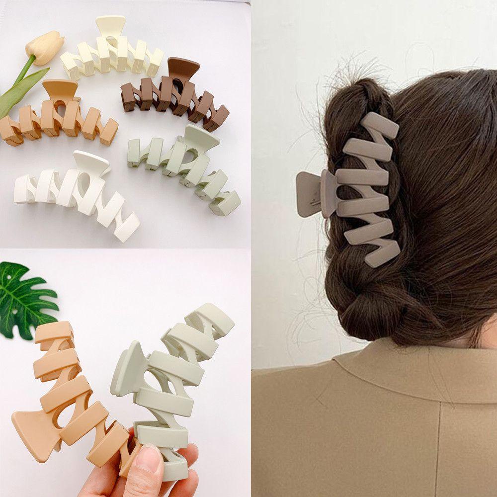 Kẹp Tóc Càng Cua Màu Trơn Họa Tiết Da Báo