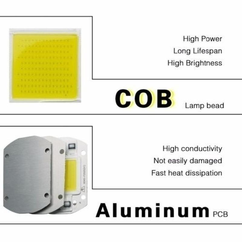 Chip bóng đèn LED COB 20W 30W 50W 110V 220V ánh sáng trắng/trắng ấm dùng để tự làm đèn pha chiếu sáng ngoài trời