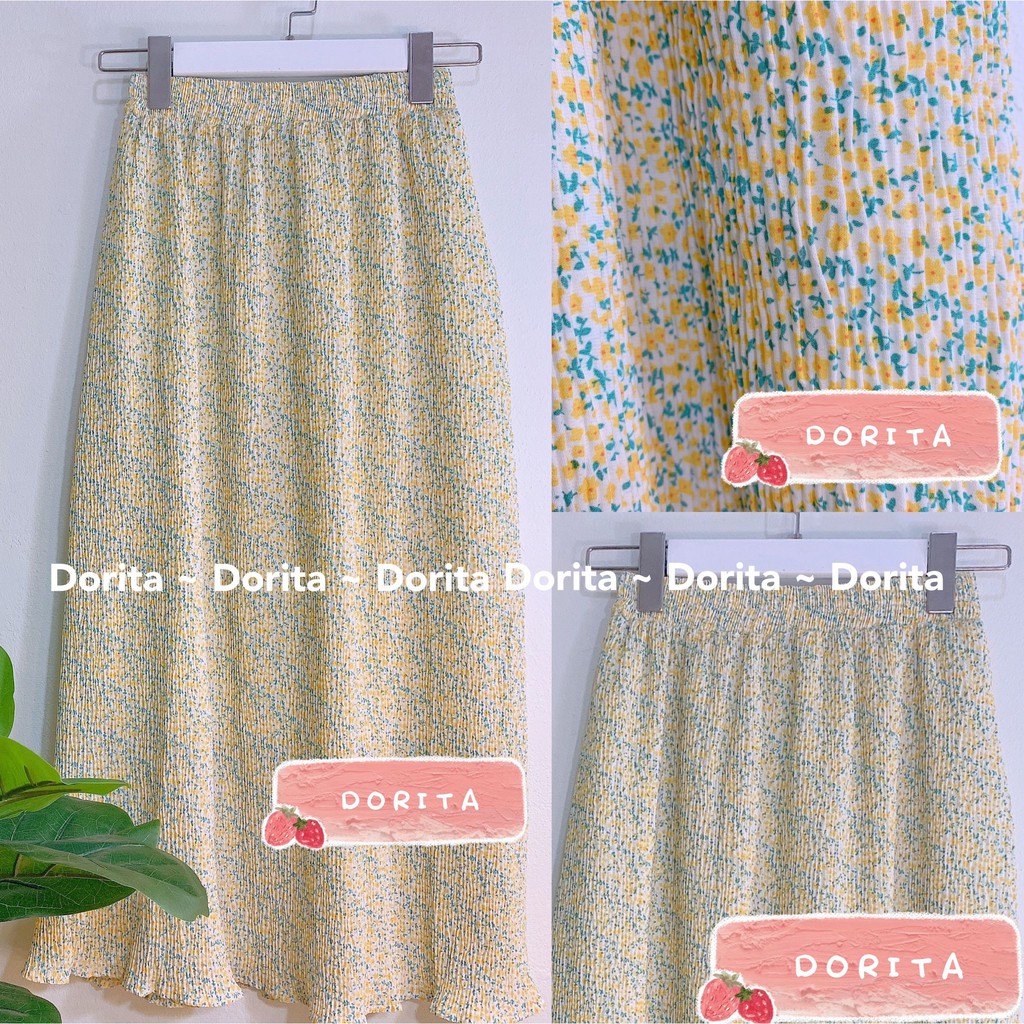 [Mã FAMAYWA giảm 10K đơn 50K] Chân váy hoa nhí vintage hàng Quảng Châu, Chân hoa nhí Ulzzang xếp ly | BigBuy360 - bigbuy360.vn