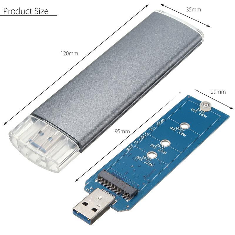 Hộp Đựng Ổ Cứng Chuyển Đổi M.2 Ngff Ssd Sata Sang Usb 3.0 Ốp | BigBuy360 - bigbuy360.vn