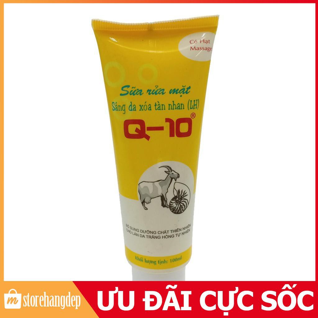 ⏩Sữa rửa mặt sáng da - Xóa tàn nhang Q10 - Sữa dê 100ml (Vàng) [Hàng đẹp]