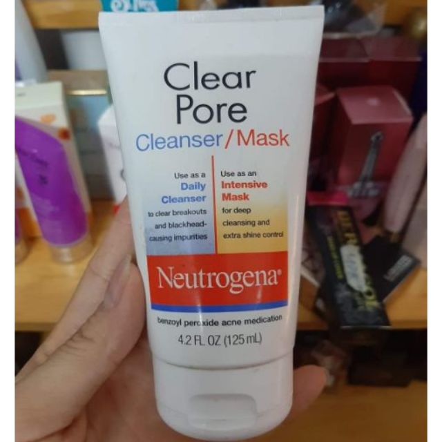 [Bill Mỹ] Sữa rửa mặt kiêm mặt nạ Neutrogena Clear Pore Cleanser/Mask 125ml