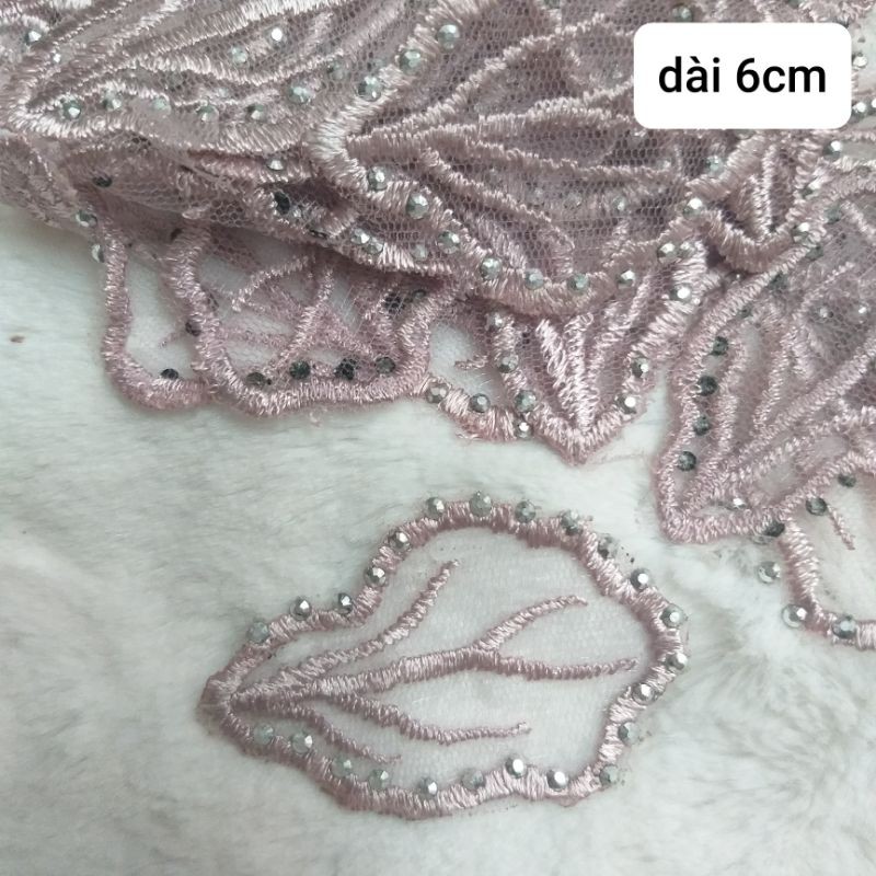 Lá thêu trang trí ,dài 6cm (10 lá /3k)