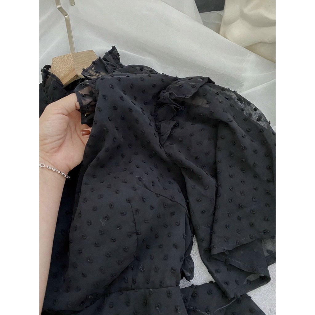 ĐẦM BI CỘT NƠ LƯNG TRẮNG - ĐEN - ĐỎ | BigBuy360 - bigbuy360.vn