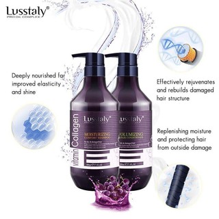 Cặp dầu gội xả Lusstaly Volume dưỡng ẩm tăng phồng ngăn gãy rụng tóc 500mlx2(CHÍNH HÃNG)