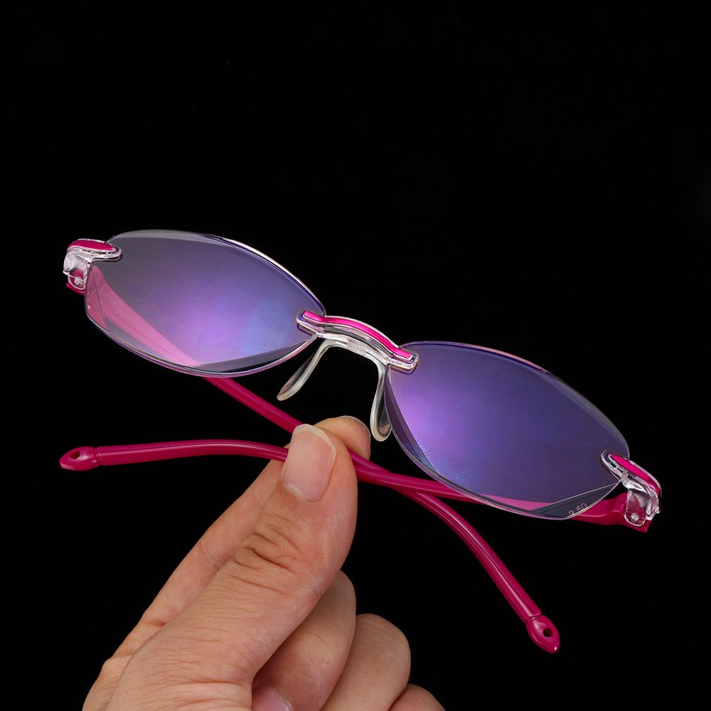 Mắt Kính Đọc Sách Siêu Nhẹ Gọng Kim Loại Màu Xanh Dương Thời Trang Cho Nam Và Nữ