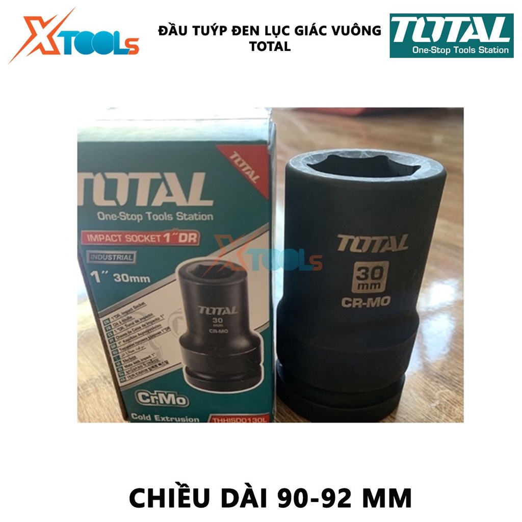 Đầu tuýp đen lục giác vuông 1 inch TOTAL THHISD0119L |  Tuýp lục giác kích thước 19 - 48mm  [CHÍNH HÃNG] [XTOOLs]