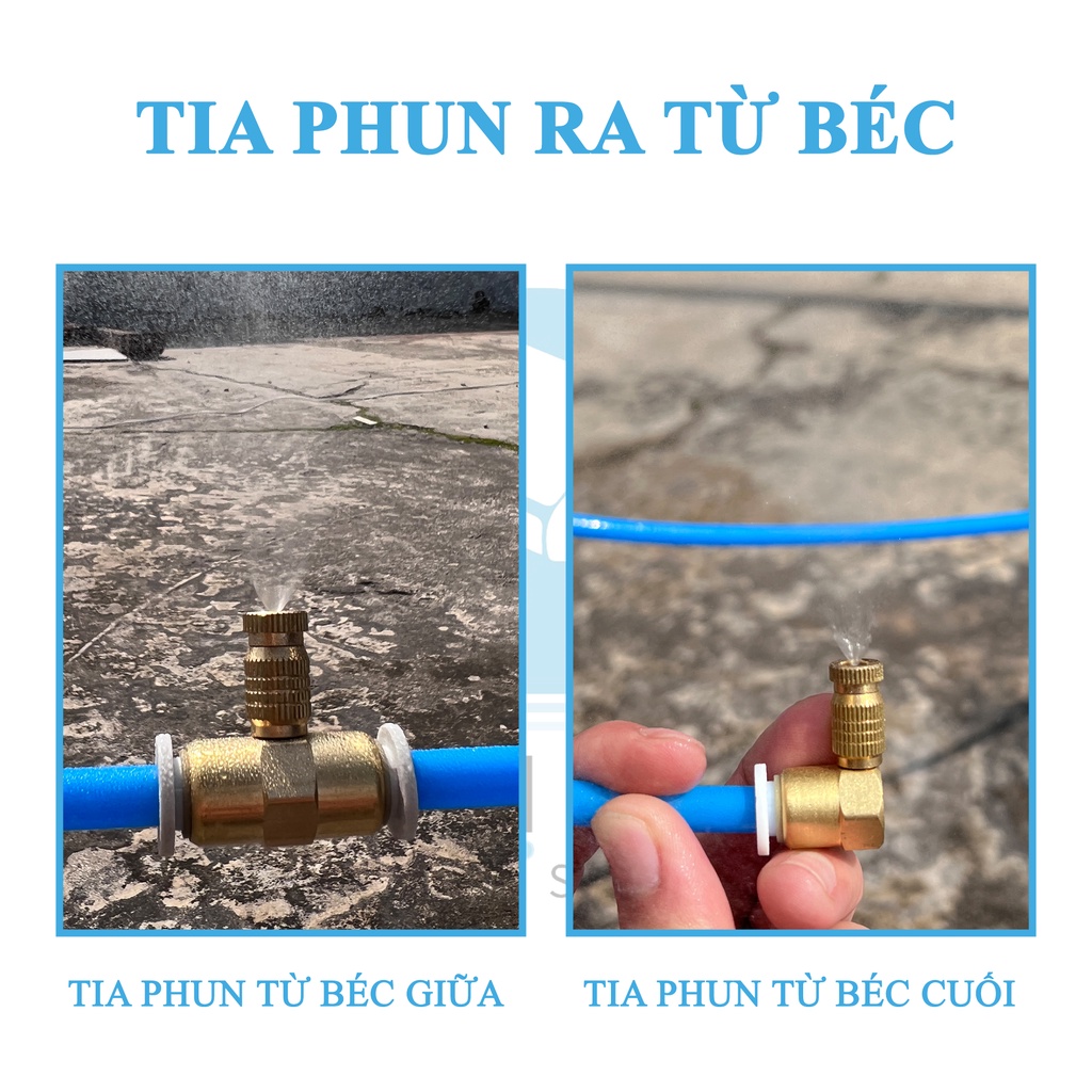 COMBO 20 Béc phun sương bằng đồng cao cấp siêu mịn,điều hoà không khí,làm mát quán ăn,quán cafe,tưới cây