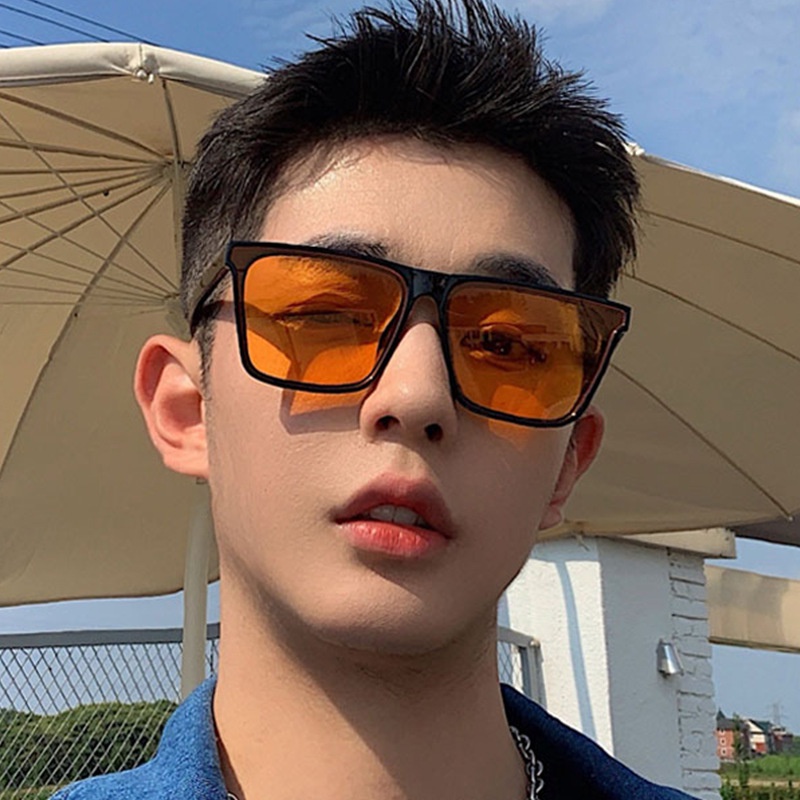 Kính Mát Gọng Vuông Độc Đáo Chống Tia uv400 Phong Cách Mới
