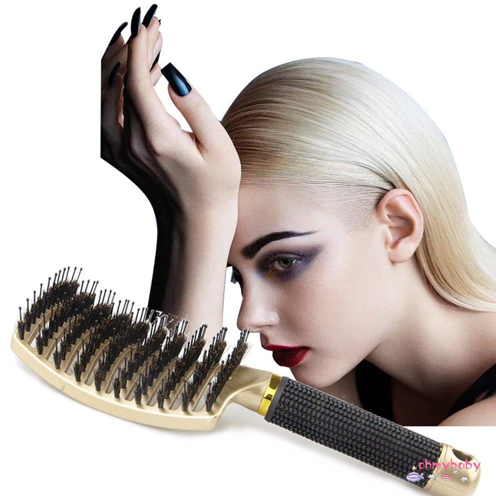 Lược uốn cong lớn Lược massage da đầu dành cho nữ Tóc xoăn rối [8/16]