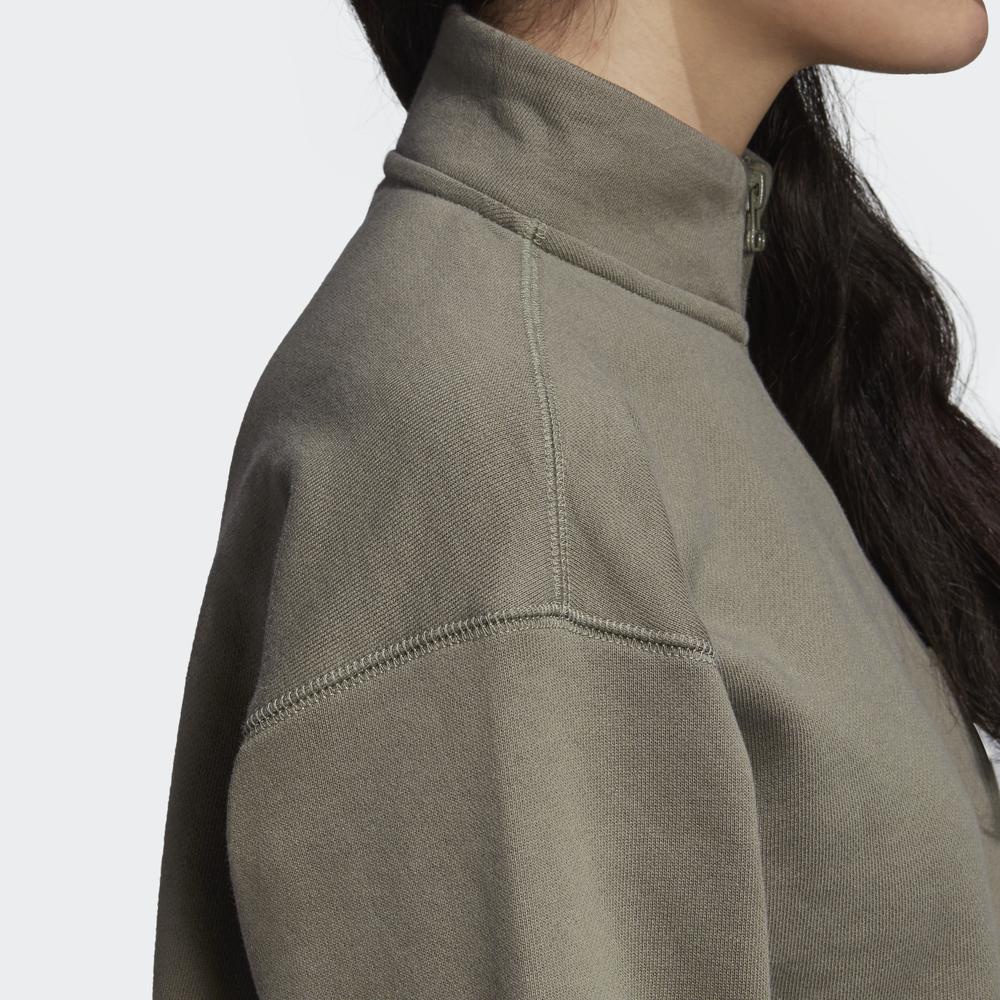 [Mã WABRD8 giảm 150K đơn 1 triệu] Áo nỉ adidas ORIGINALS dáng lửng Nữ Màu xanh lá FM2504 | BigBuy360 - bigbuy360.vn