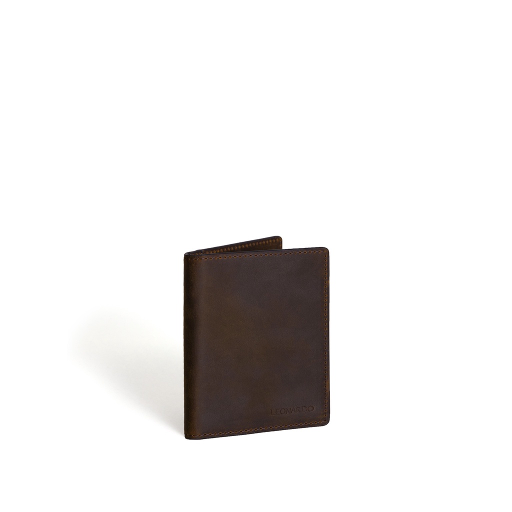 Ví đựng Card Amber da sáp nhập khẩu thương hiệu Leonardo