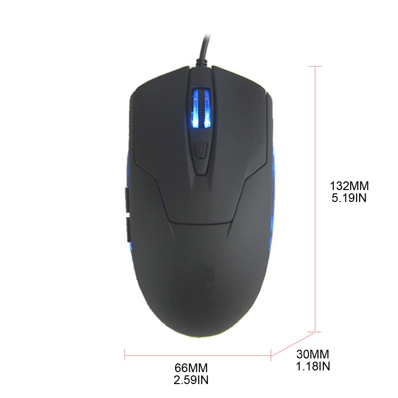 Chuột Máy Tính LIDU1 Type C Có Dây Đèn LED RGB 2400 DPI 6 Nút Bấm Dùng Để Chơi Game
