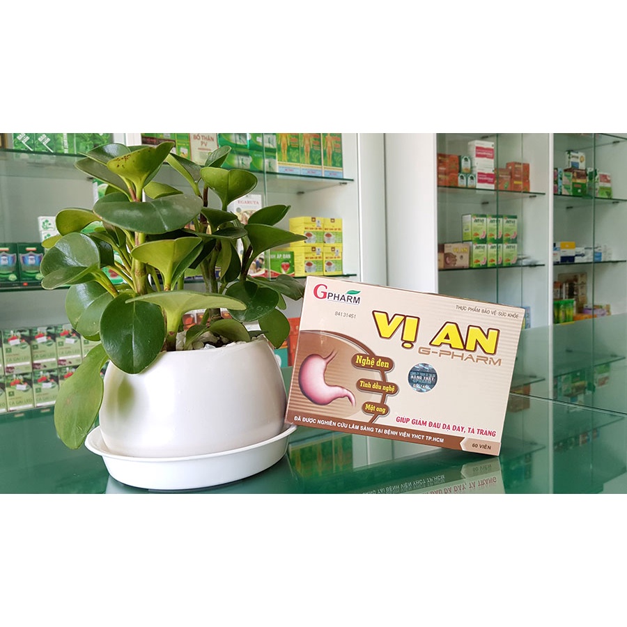 Vị An GPharm - Hỗ trợ giảm cơn đau, co thắt dạ dày, ngăn ngừa viêm loét, ợ chua, tổn thương dạ dày ( Hộp 60 viên)
