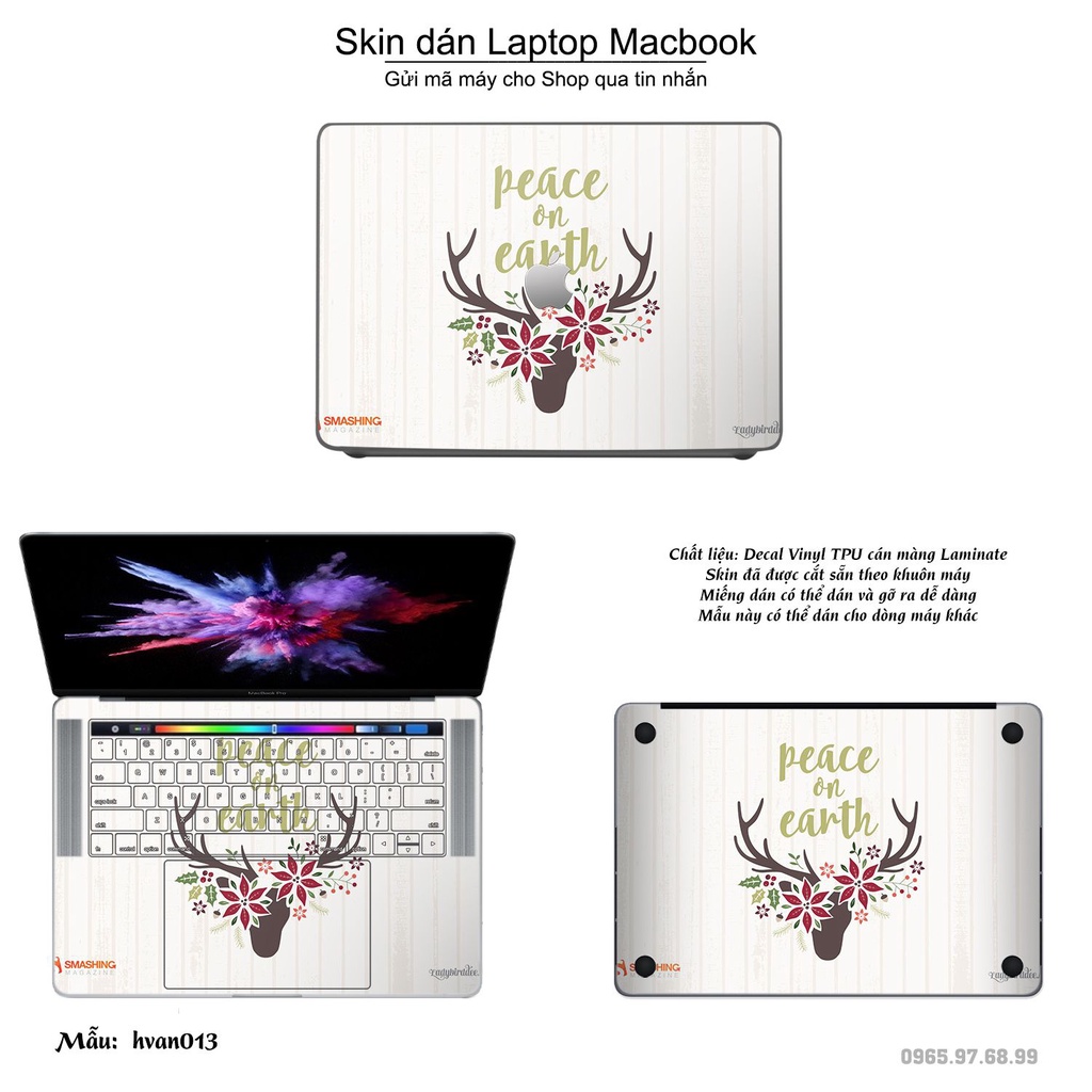 Skin dán Macbook mẫu Hoa văn (đã cắt sẵn, inbox mã máy cho shop)