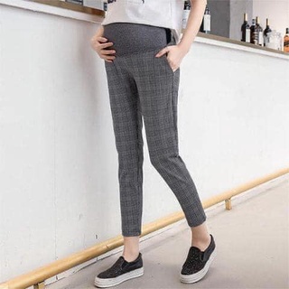 Quần Bầu Baggy công sở Vải Kẻ caro Cao Cấp