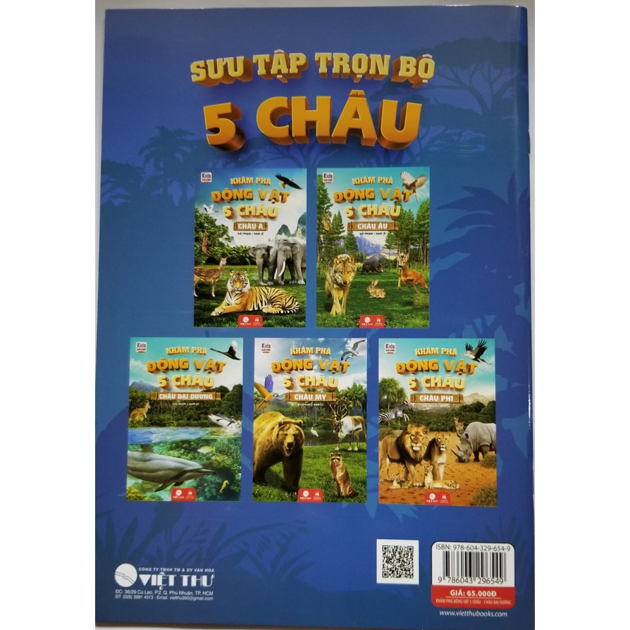Sách- Khám Phá Động Vật 5 Châu- Châu Đại Dương