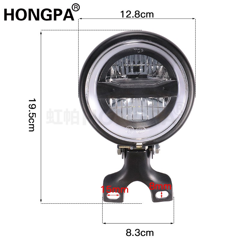 Đèn Pha LED 4 inch Phong Cách Vintage Dành Cho Xe Mô Tô Cafe Racer