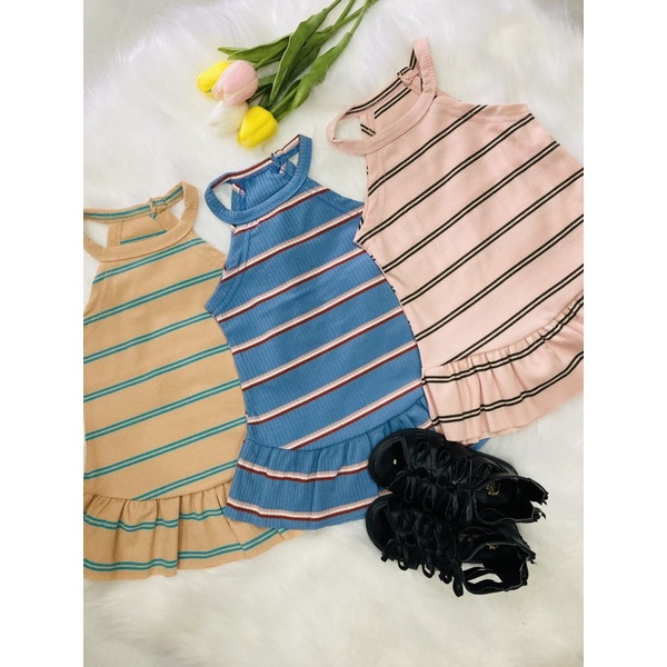 Đầm váy cổ yếm dáng đuôi cá xinh xắn bé gái