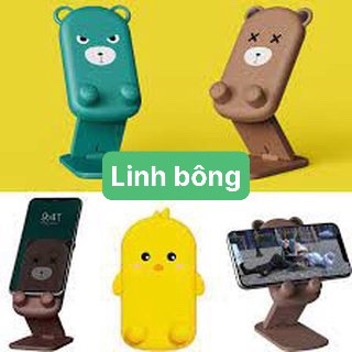 Kệ giá đỡ điện thoại/ipad hình Thú dễ thương, có thể gấp gọn tiện lợi