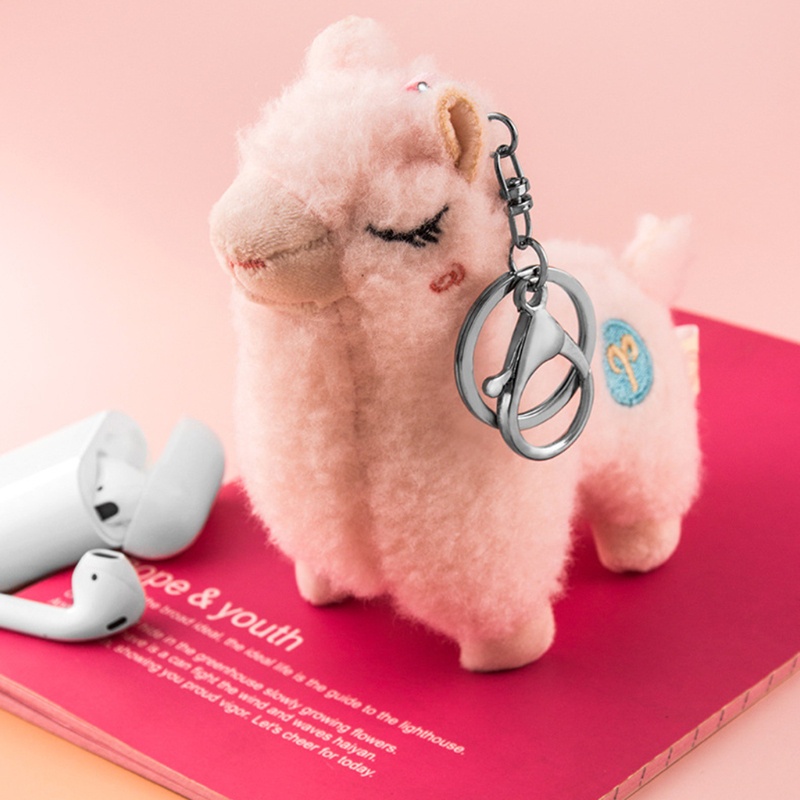 Móc Khóa Hình Lạc Đà Bằng Cotton Mềm Mại Dễ Thương