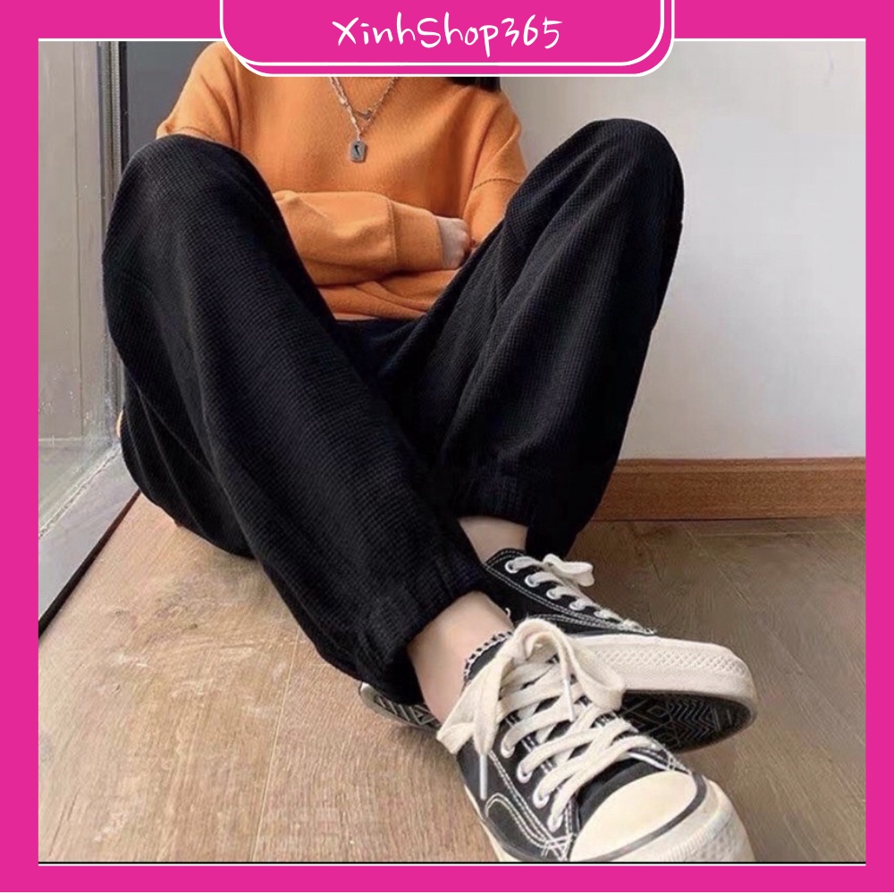 Quần jogger thể thao unisex dày dặn phong cách ulzzang , Quần ống rộng chất tổ ông
