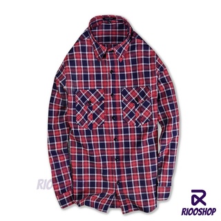 [XẢ KHO] Áo sơ mi nam tay dài sọc caro cực đẹp có túi form rộng Vintage mới RSM082