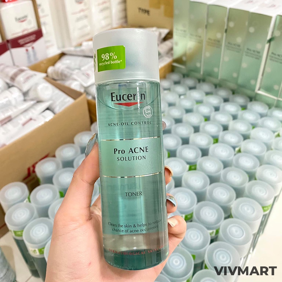 ✅ EUCERIN PrO ACNE Solution TONER 200ML- Nước Hoa Hồng Cân Bằng Cho Da Dầu Mụn