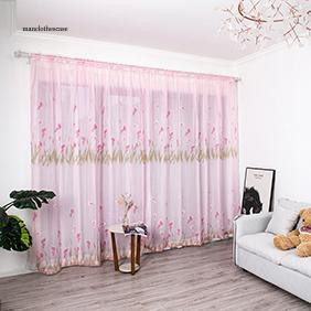 Rèm Cửa Vải Voan Với Họa Tiết Hoa Đầy Độc Đáo Kích Thước 100x200cm