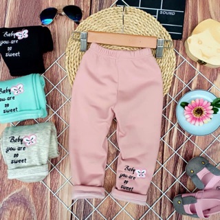 Quần nỉ lót lông bé gái