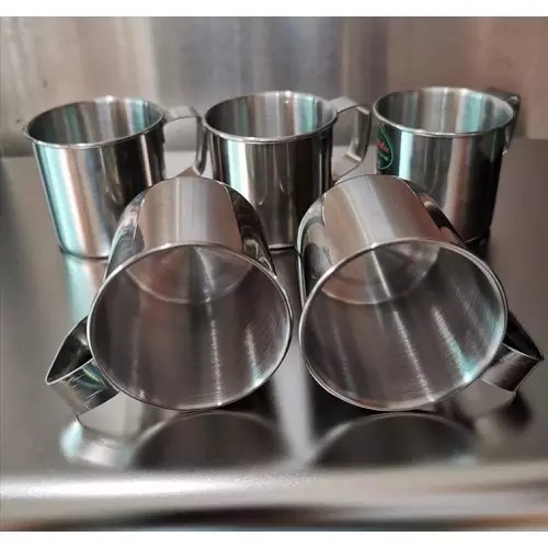 COMBO 5 Ly inox có quai uống nước - Ca làm đá có quai bằng inox - Mikem Shop