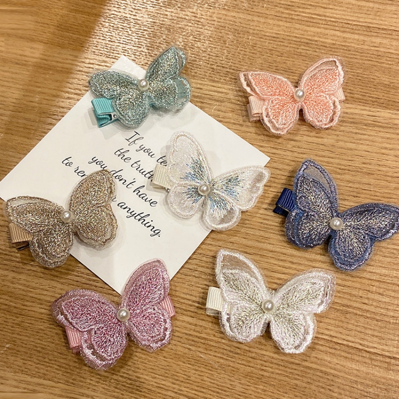 Kẹp tóc trang trí hình bướm xinh xắn phong cách Hàn Quốc cho nữ