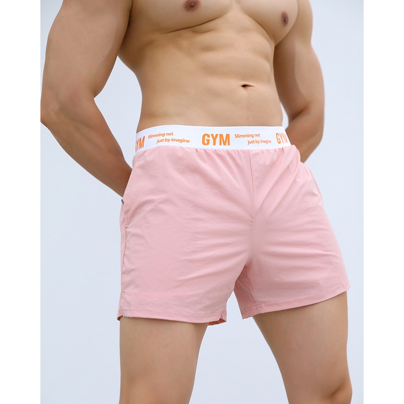 [GYMen] Quần short thể thao nam  vải lạnh mỏng thoải mái  chạy bộ   tập thể dục  quần bóng rổ  rộng rãi  cỡ lớn  ngoài trời   huấn luyện  hút mồ hôi  quần ngắn đến đùi