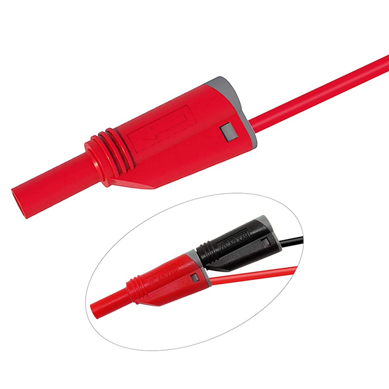 Bộ 5 Dây Cáp Nối Dài Phích Cắm Bắp Chuối 4mm Cách Điện An Toàn