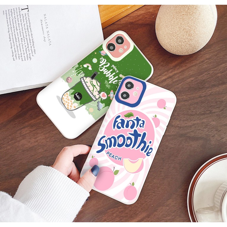Ốp điện thoại iphone Trà sữa F@nta cạnh vuông ip 6splus/7/7plus/8/8plus/x/xr/xs/11/12/pro/max/plus/13promax tr162