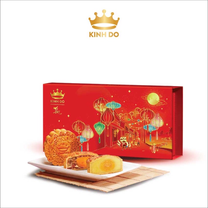 COMBO 2 BÁNH TRUNG tHU KINH ĐÔ TẶNG KÈM TÚI GIẤY Nhân Đậu đỏ 1 trứng , Nhân dẻo sữa dừa , dẻo hạt sen, Khoai môn 1 trứng