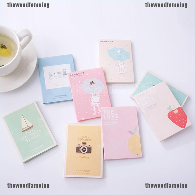 Giấy thấm dầu tẩy trang thiết kế họa tiết hoạt hình phong cách Hàn Quốc xinh xắn | BigBuy360 - bigbuy360.vn