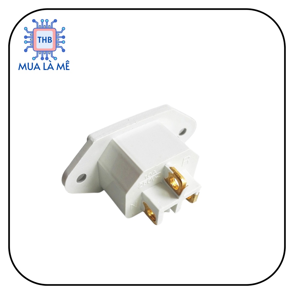 Giắc cắm 3 chân ổ cắm 3 chân nồi cơm màu đen.